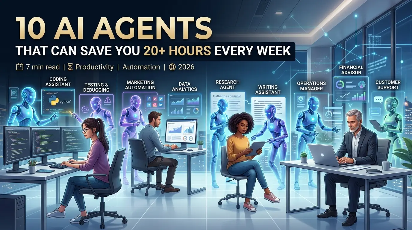 10 AI Agents That Can Save You 20+ Hours Every Week